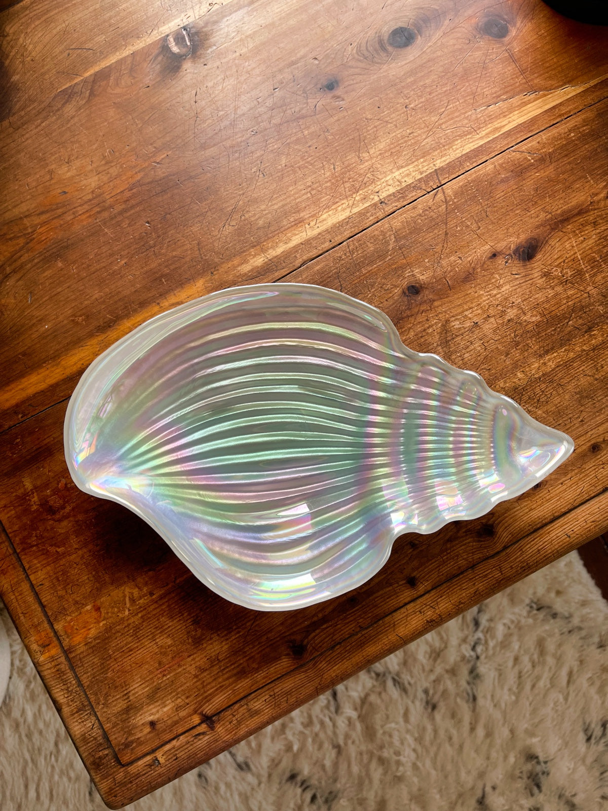 Iridescent Conch Shell Bowl-closiTherapi | vinTage