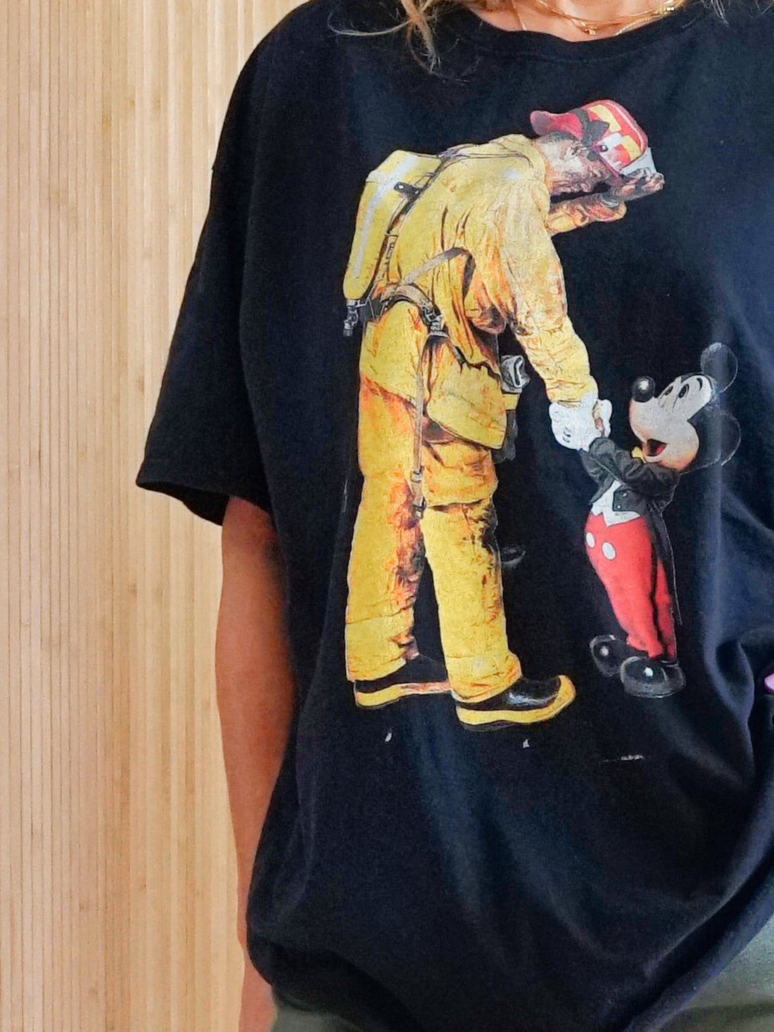 Mickey Mouse Meets Fireman Tee-closiTherapi | vinTage