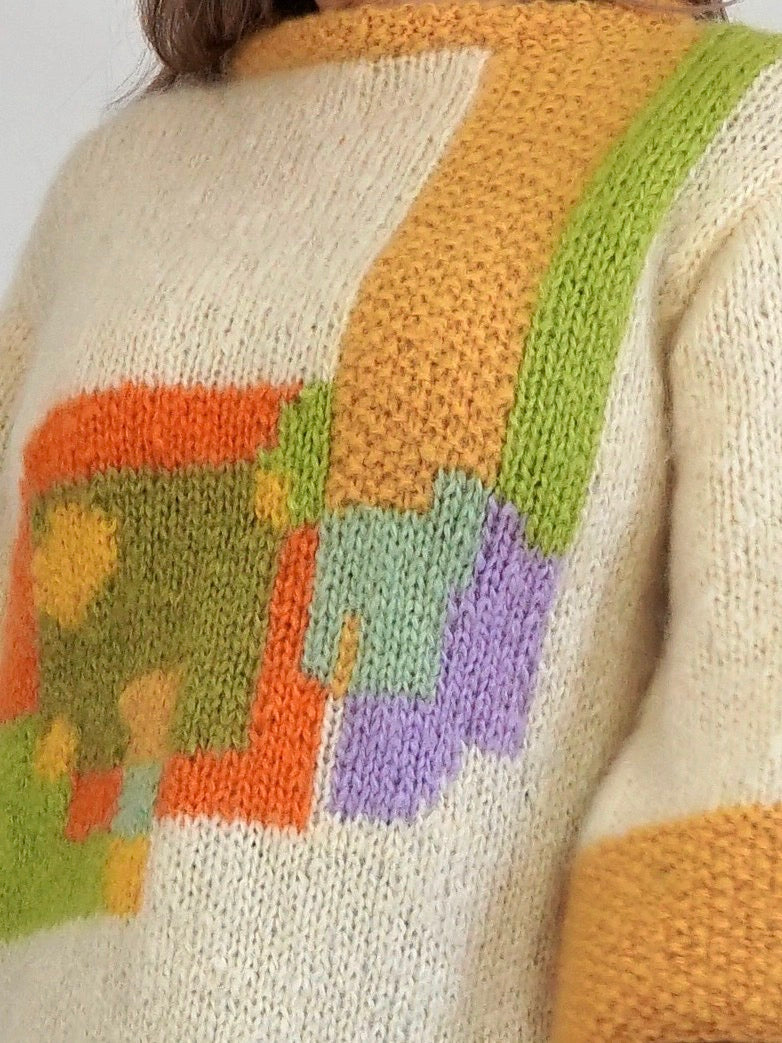 Vintage 60's Art To Wear Wool Sweater-closiTherapi | vinTage