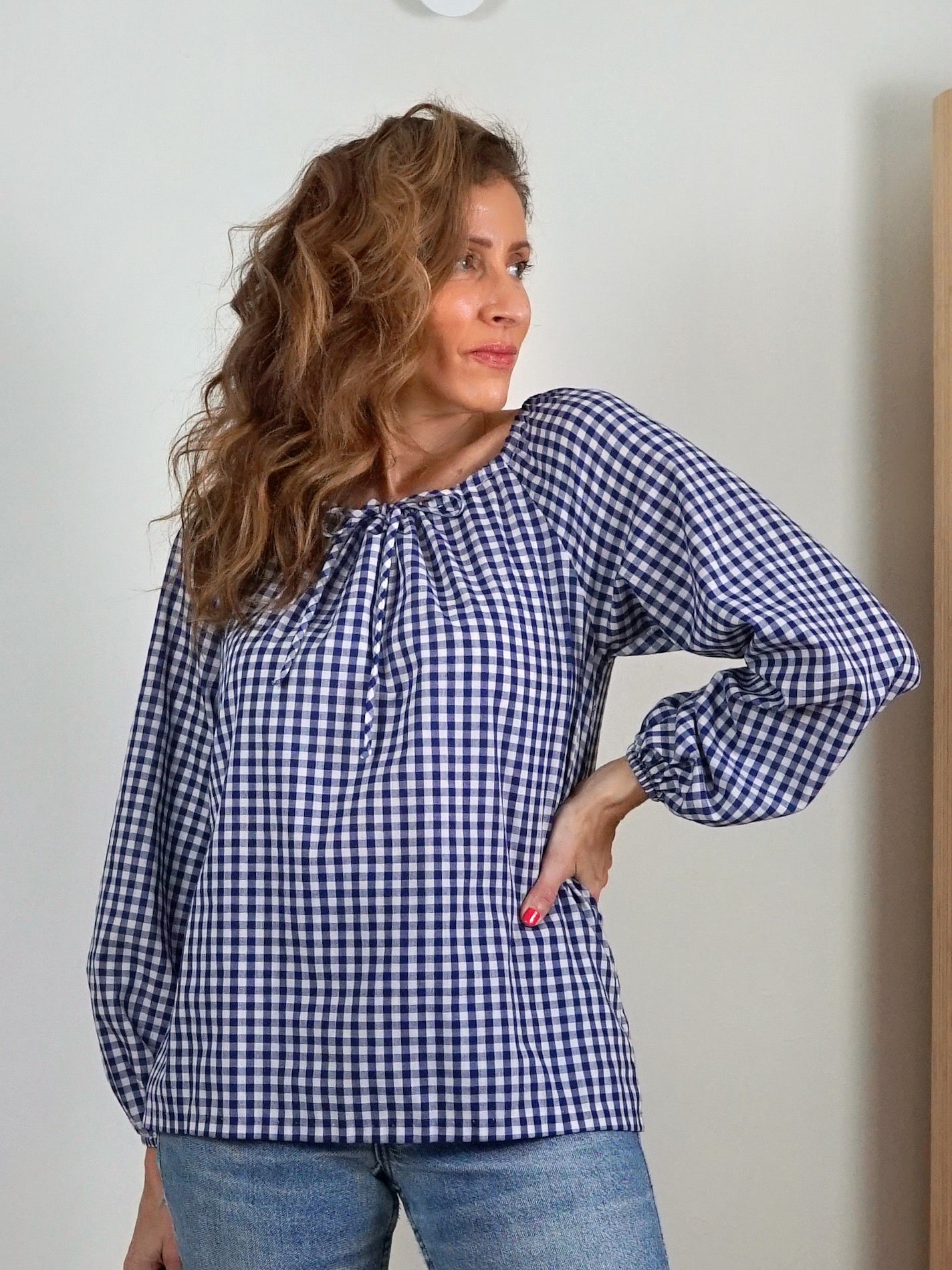 Vintage 60's Gingham Peasant Top-closiTherapi | vinTage