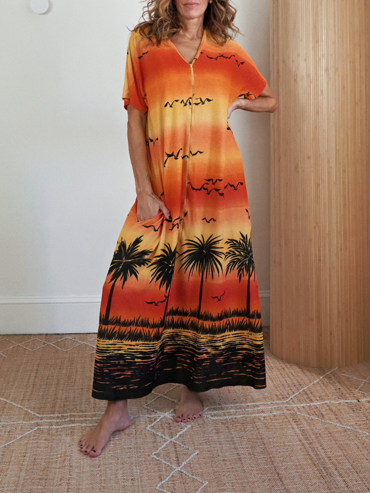 Vintage 70's Sunset Maxi Dress-closiTherapi | vinTage