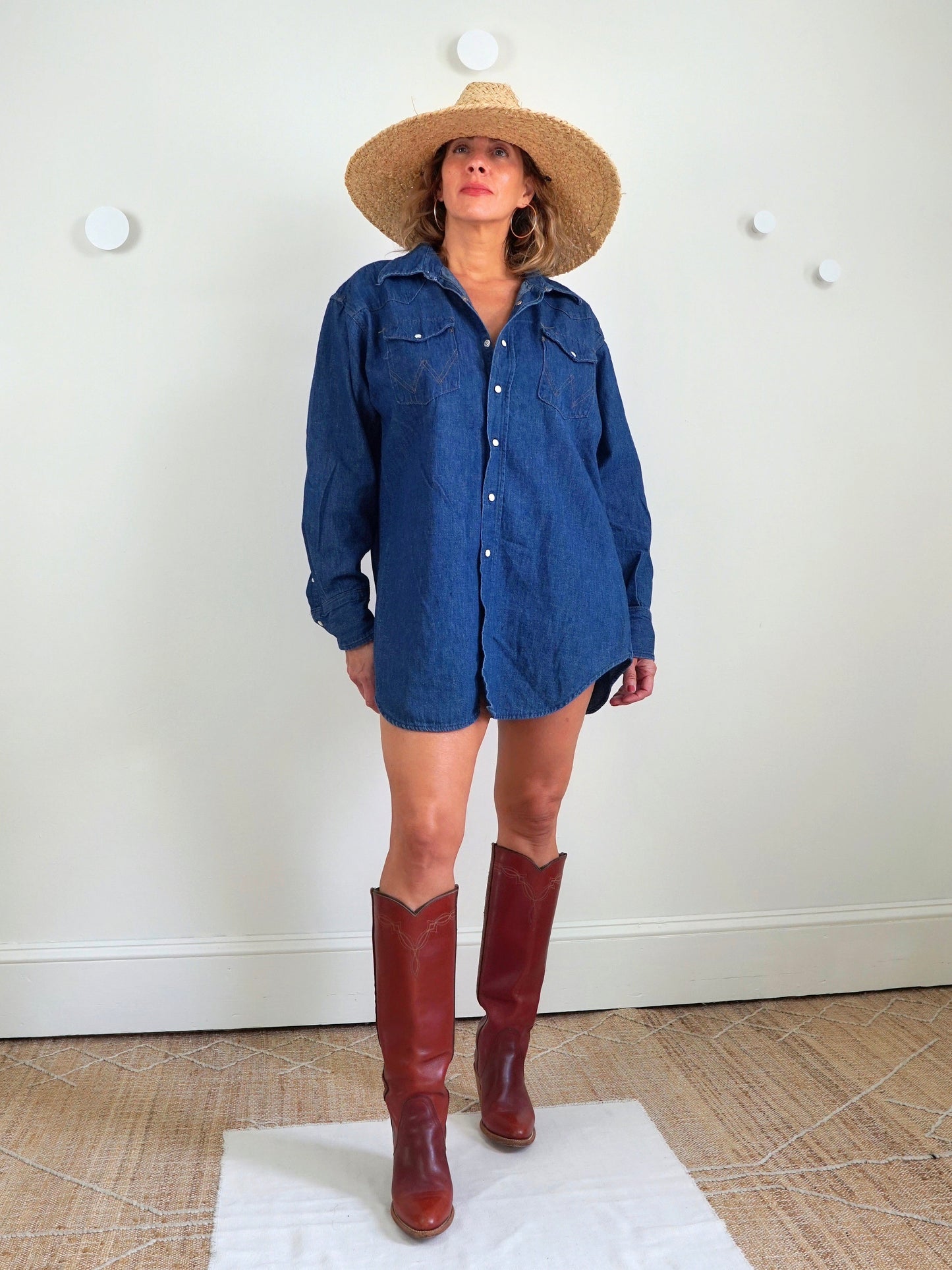 Vintage 70's Wrangler Sanforized Denim Shirt-closiTherapi | vinTage