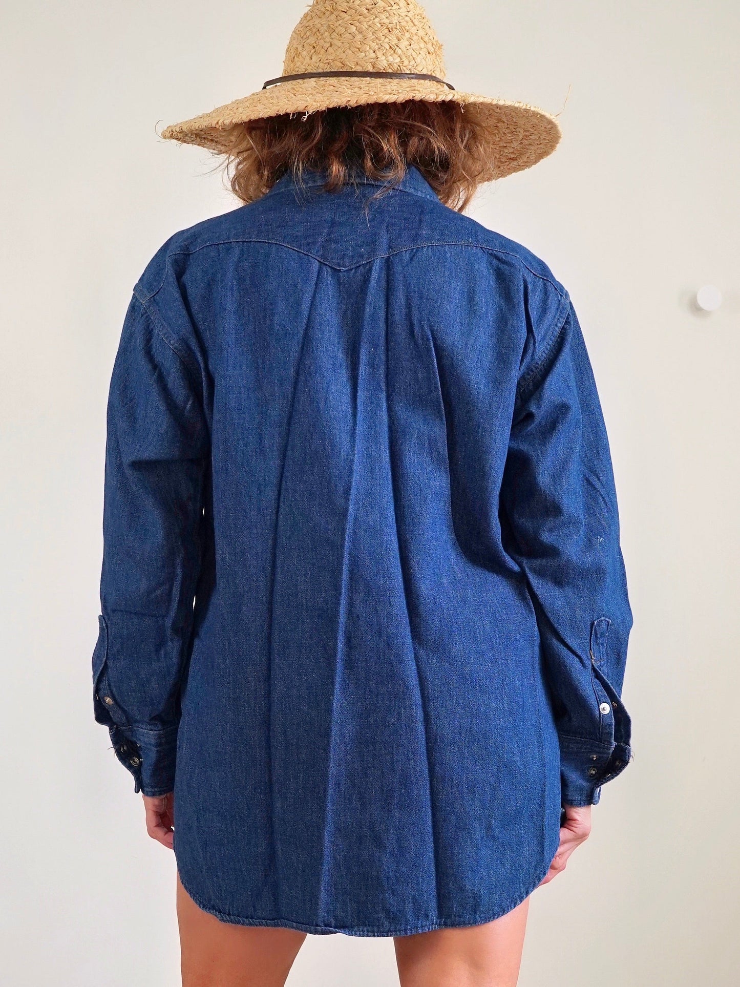 Vintage 70's Wrangler Sanforized Denim Shirt-closiTherapi | vinTage