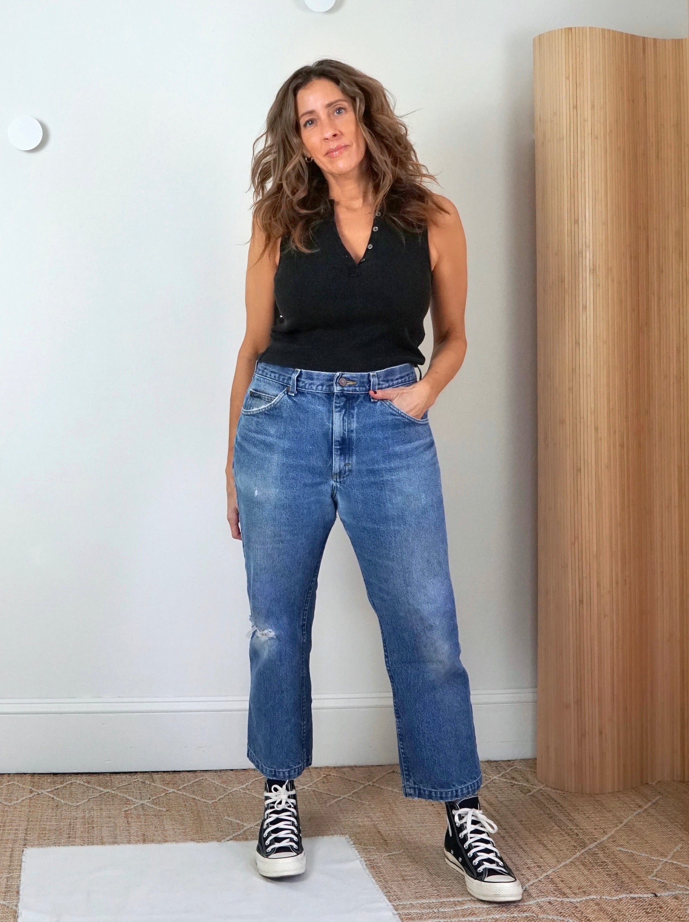 Vintage 80's Lee Cropped Jeans - 33