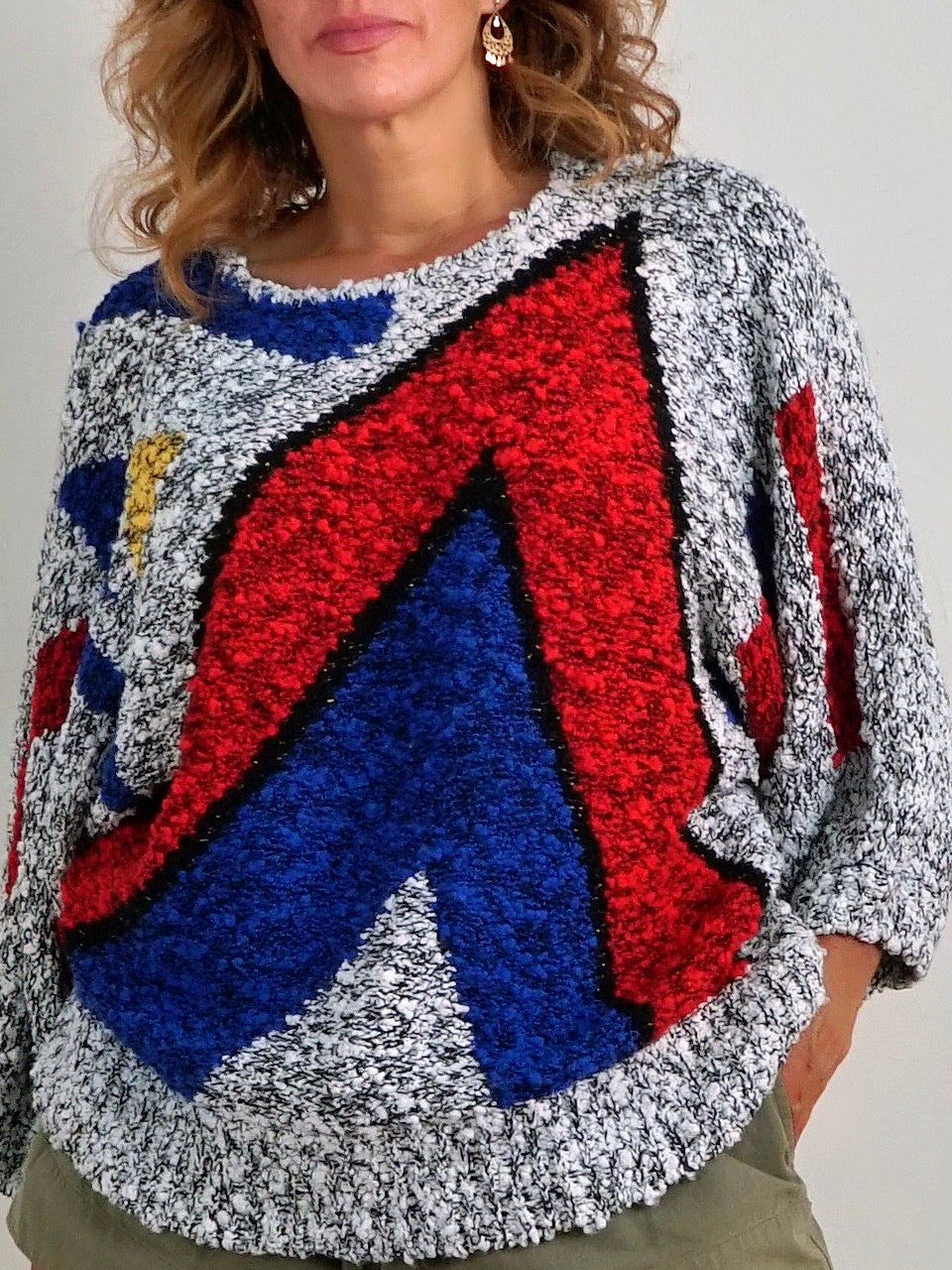 Vintage 80's New Wave Geometric Sweater – therapi