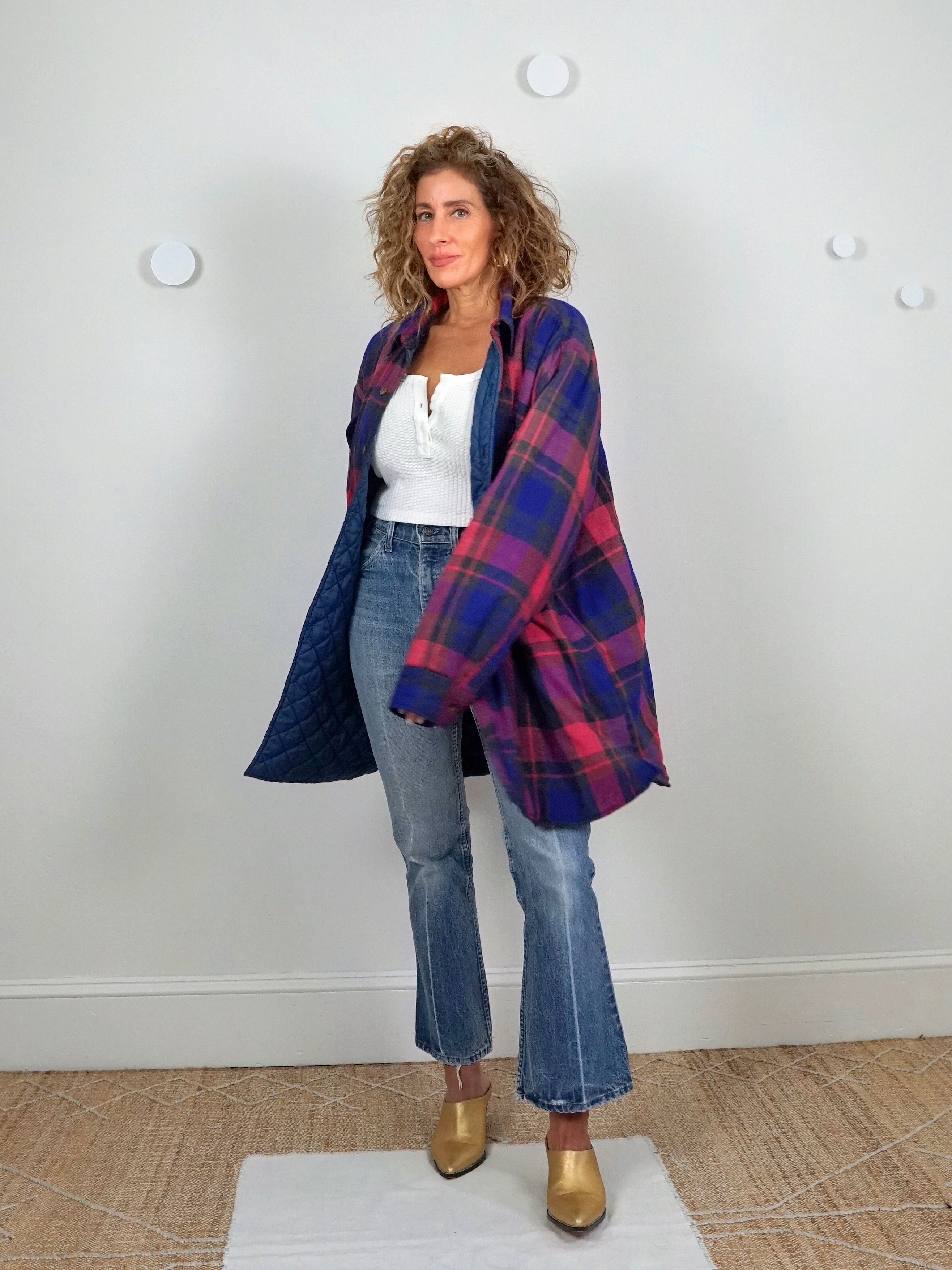 Vintage 80's Plaid Flannel Jacket – therapi