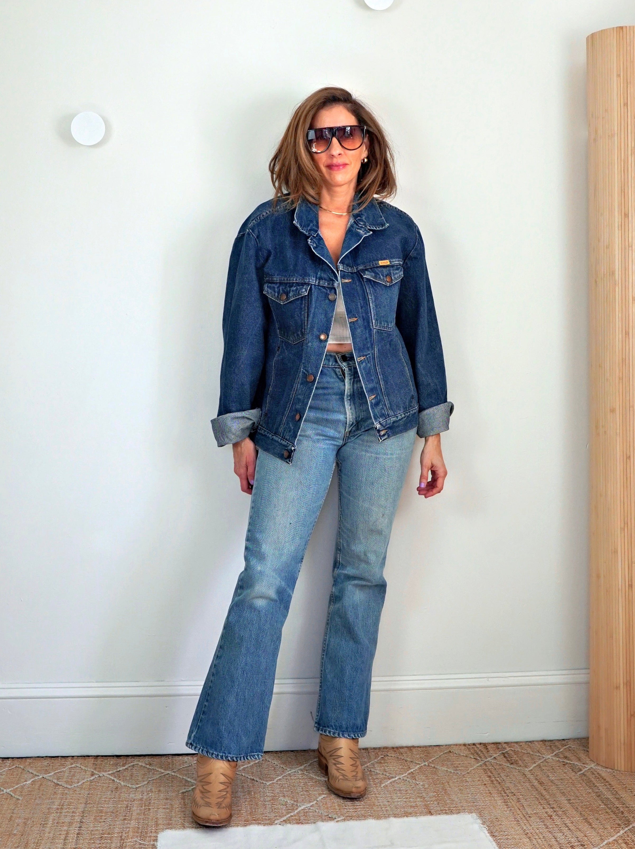 Vintage 80's Rustler Painted Denim Jacket – therapi