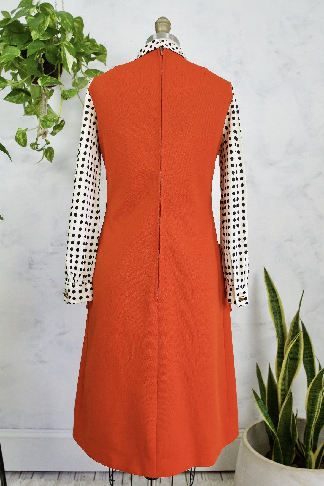Vintage Lipstick Red Mod Polka Dot Dress-closiTherapi | vinTage