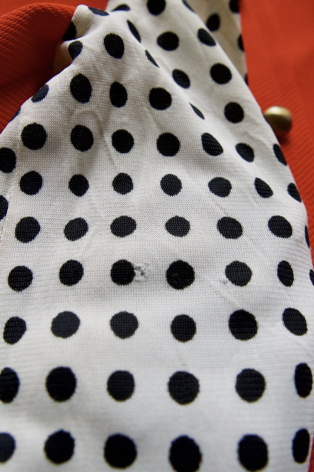 Vintage Lipstick Red Mod Polka Dot Dress-closiTherapi | vinTage
