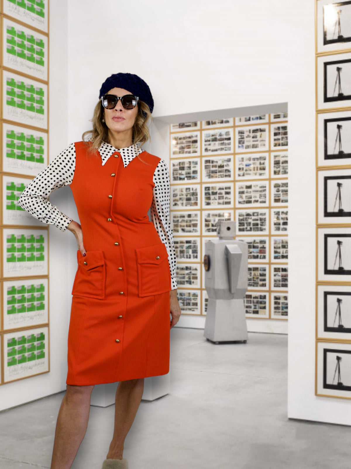 Vintage Lipstick Red Mod Polka Dot Dress – therapi