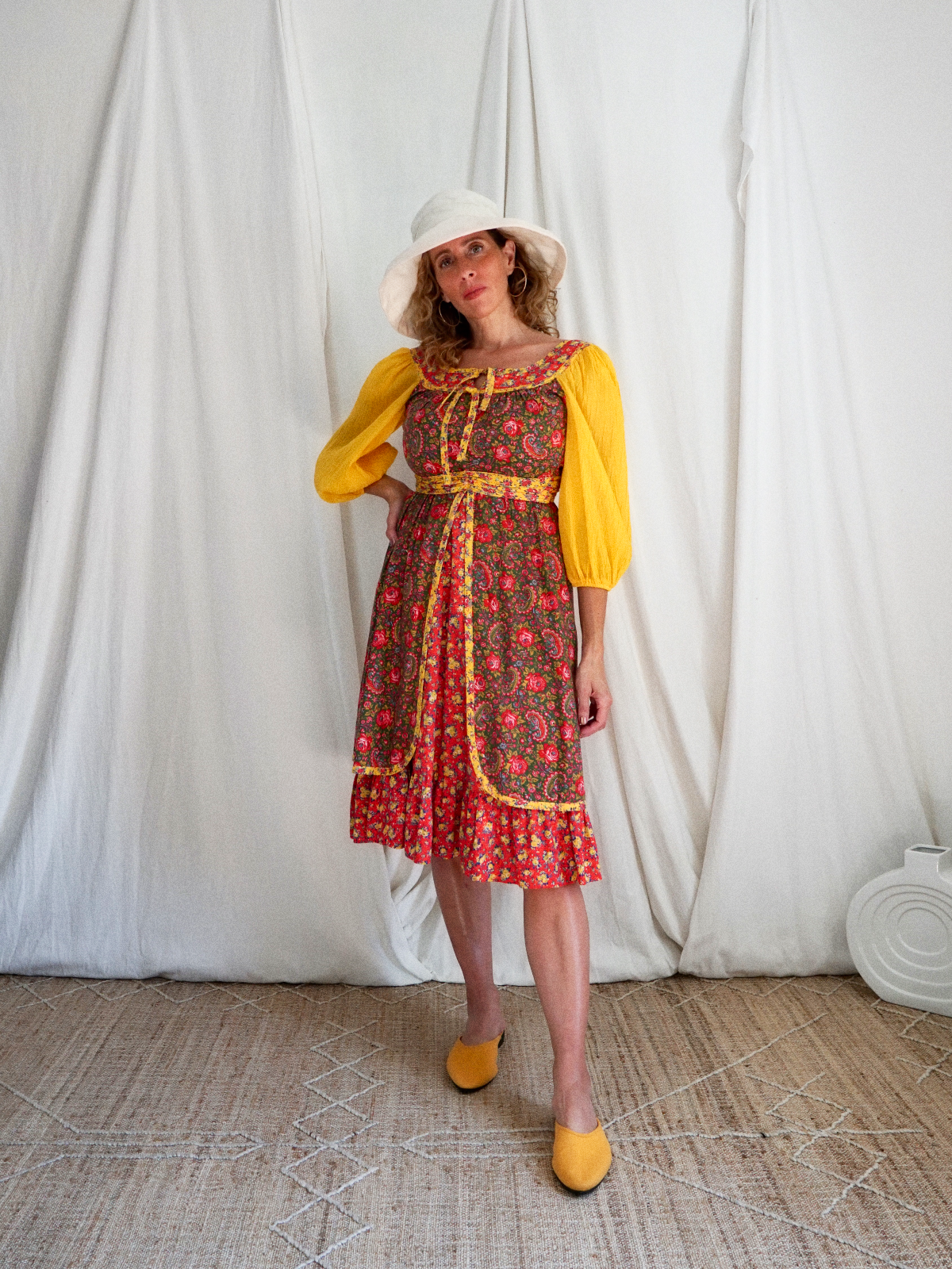 Vintage Prairie Rose Peasant Dress Vintage Prairie Rose Peasant Dress
