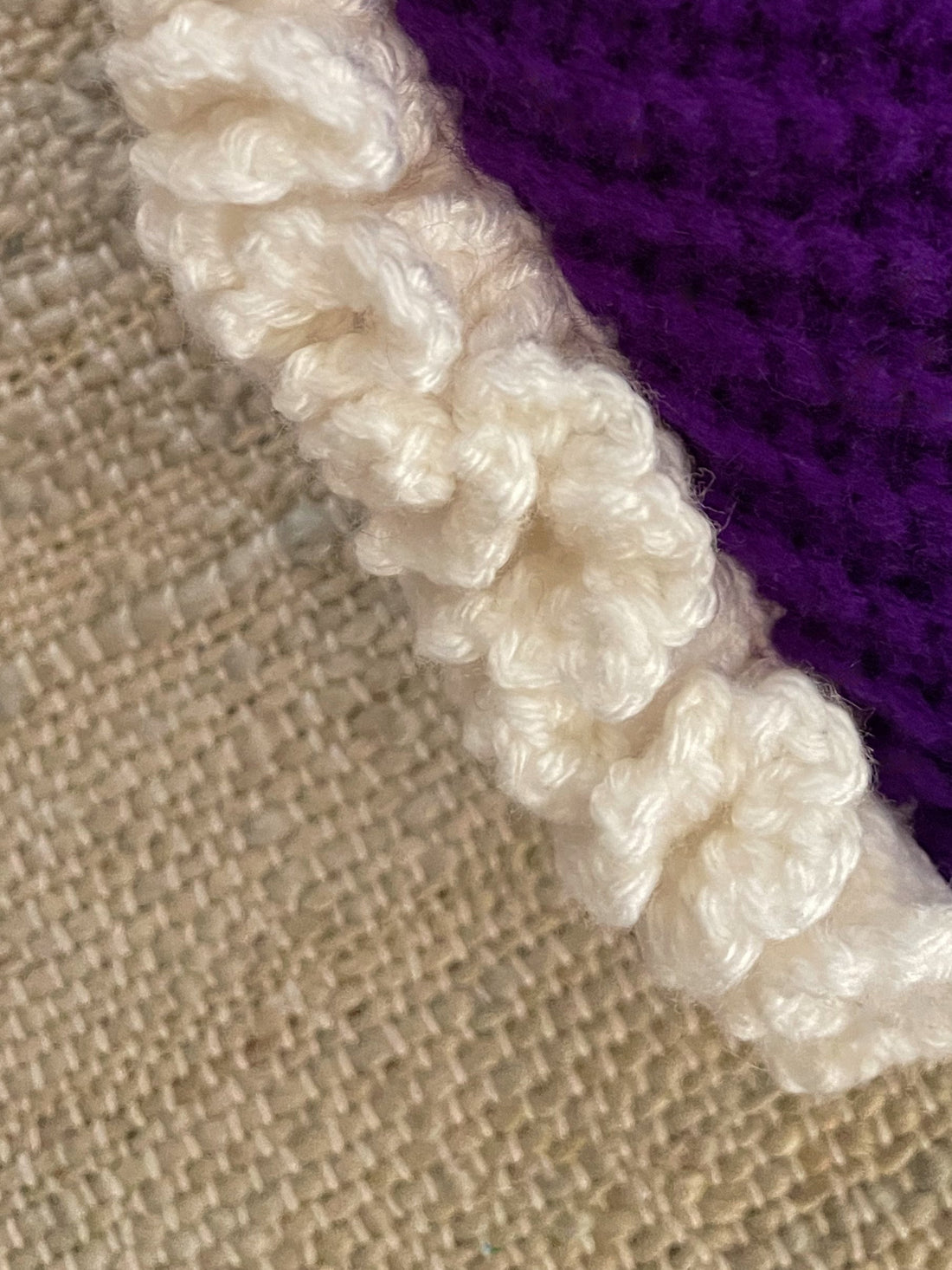 Vintage Purple Heart Crochet Pillow-closiTherapi | vinTage