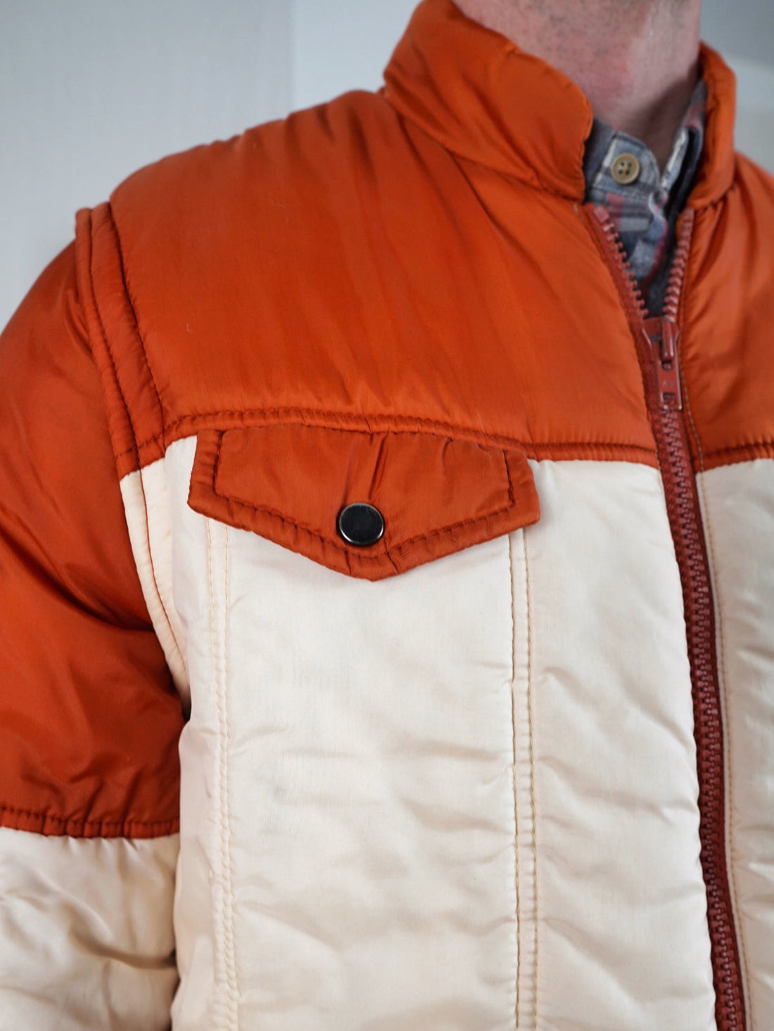 Vintage Quilted Convertible Vest Jacket-closiTherapi | vinTage
