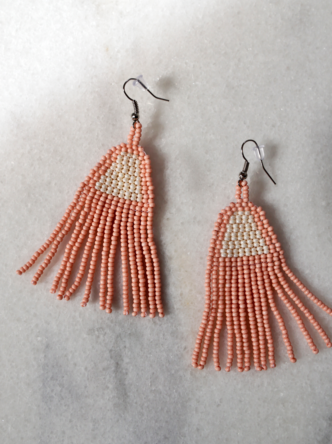 Beaded Fringe Earrings In Campaña-closiTherapi | vinTage