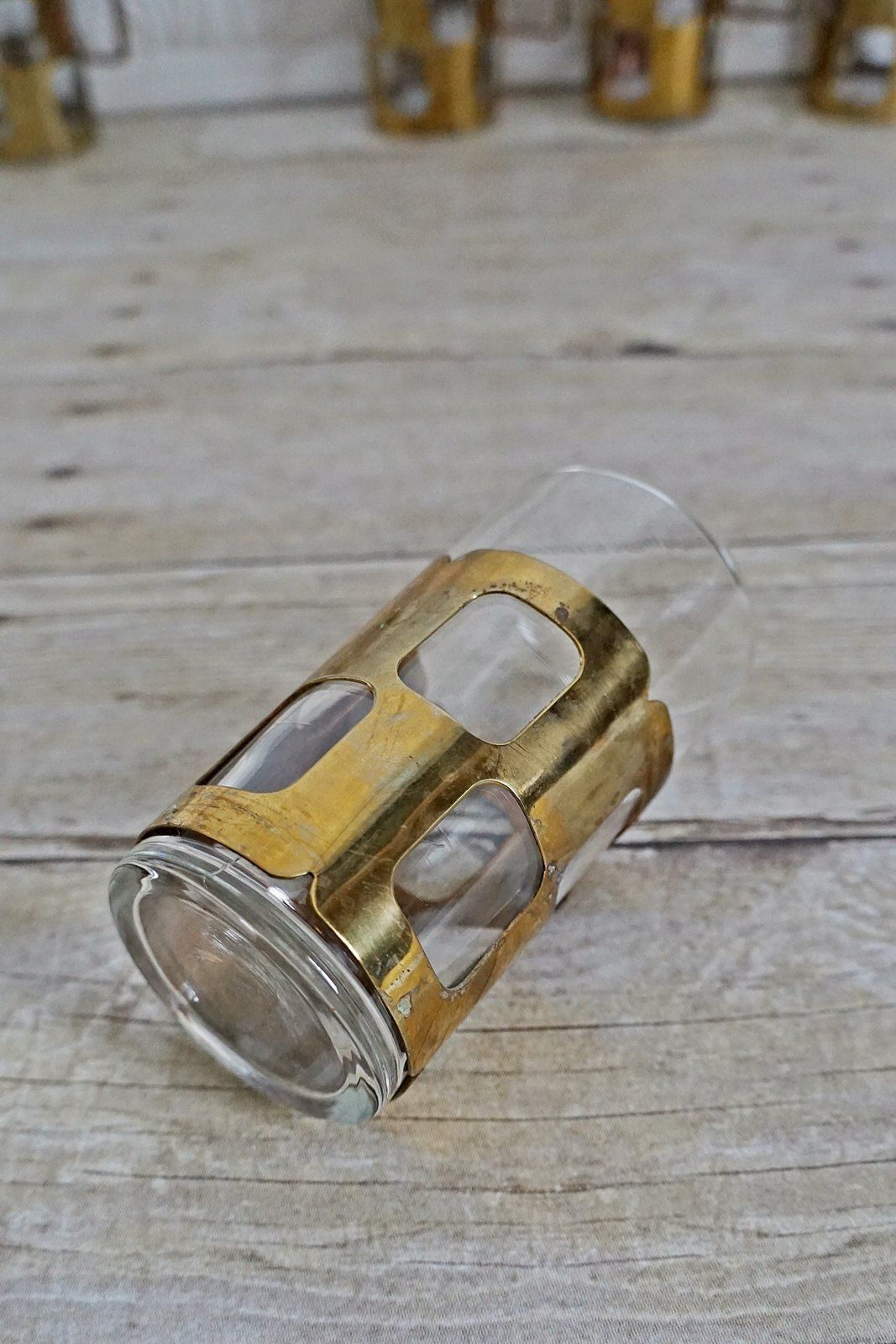 Mid Century Copper Beverage Glass Set-closiTherapi | vinTage