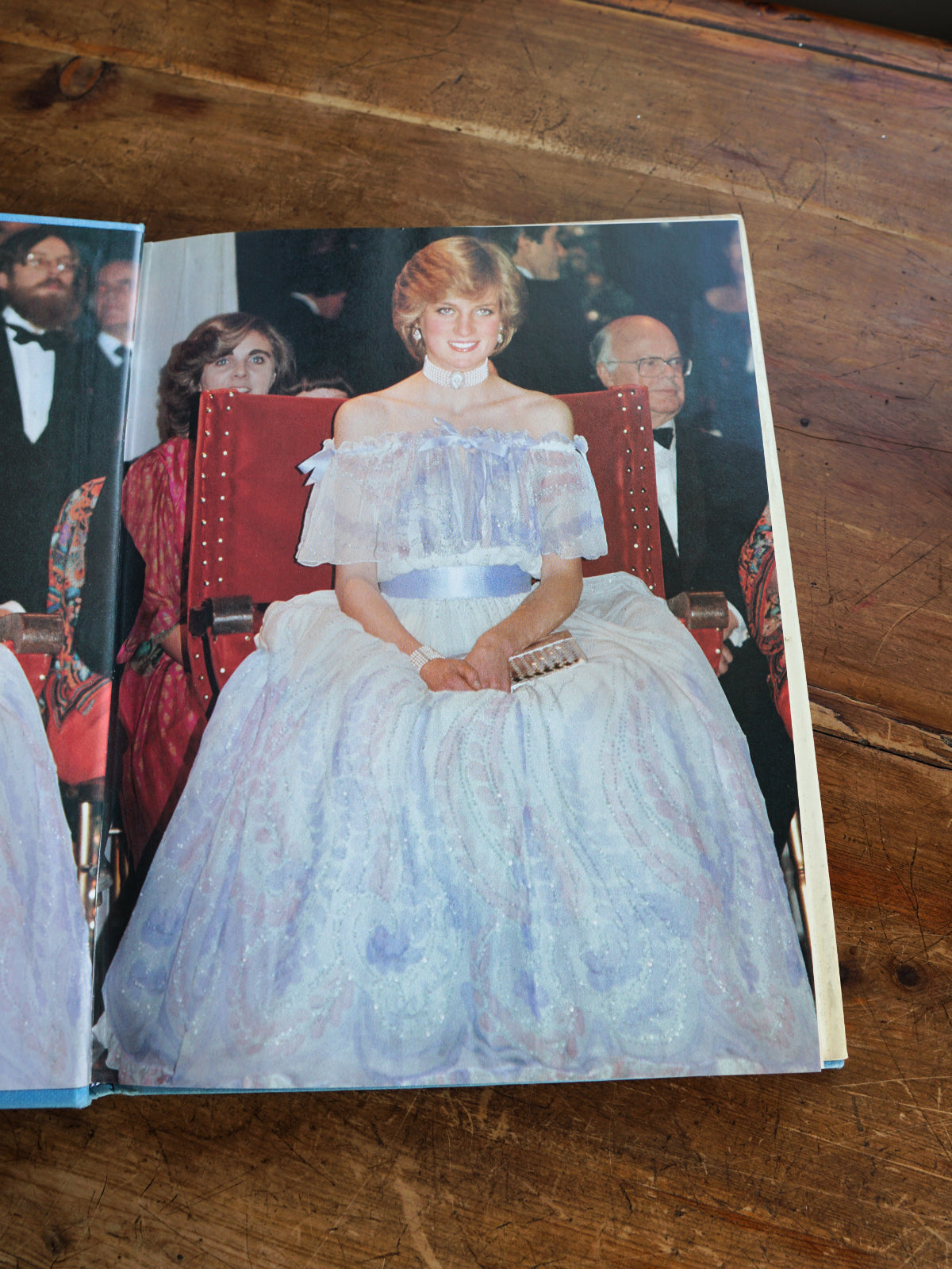strapless open back dress Vintage 80's Princess Diana Book – therapi