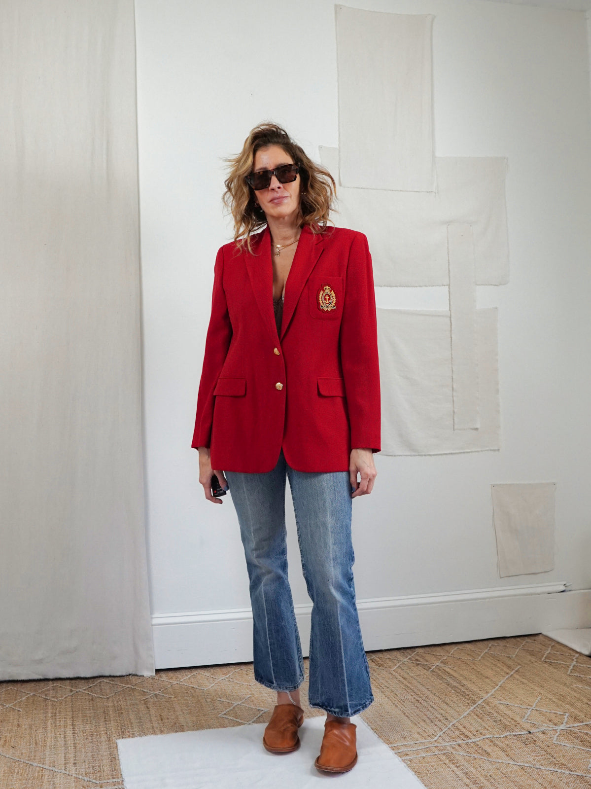 Vintage 90's Ralph Lauren Red Crest Blazer – therapi