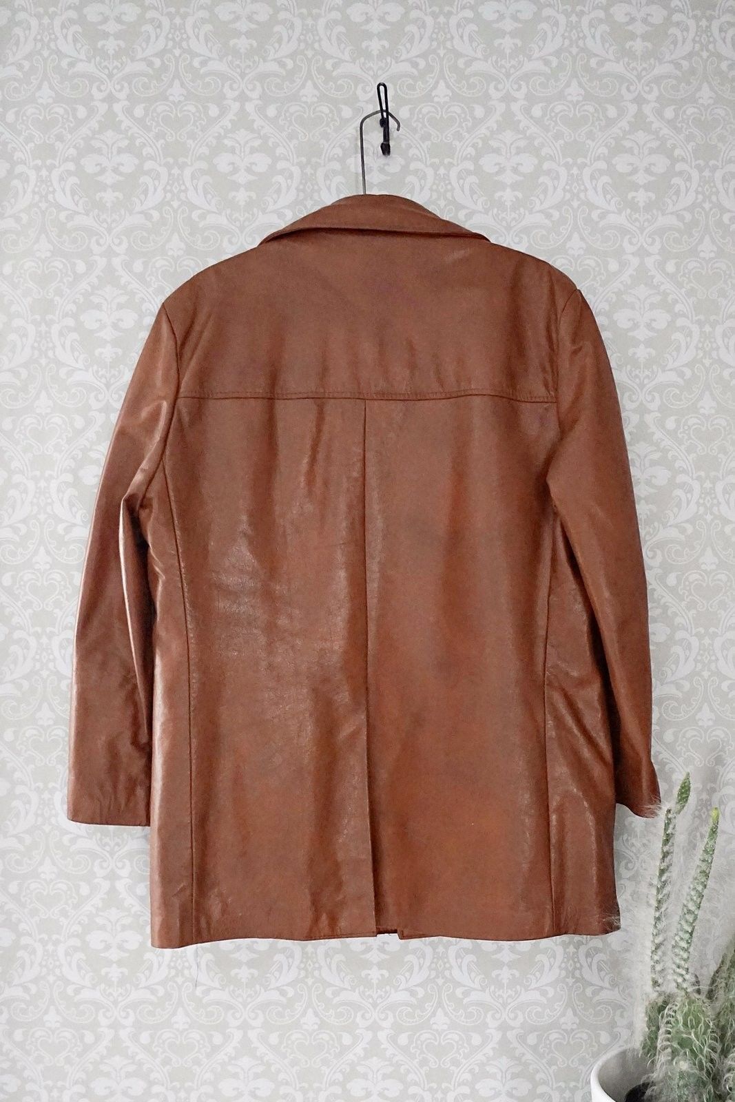 Vintage Caramel Leather Blazer-closiTherapi | vinTage