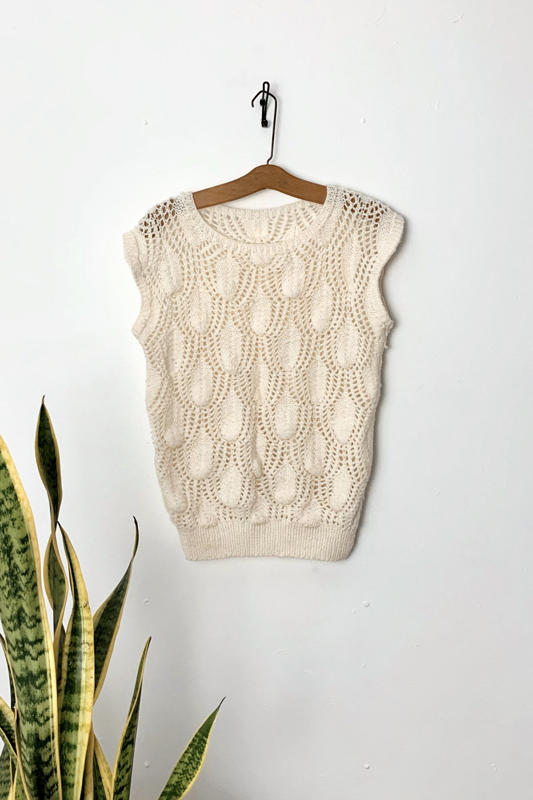 Vintage Crochet Knit Texture Top-closiTherapi | vinTage