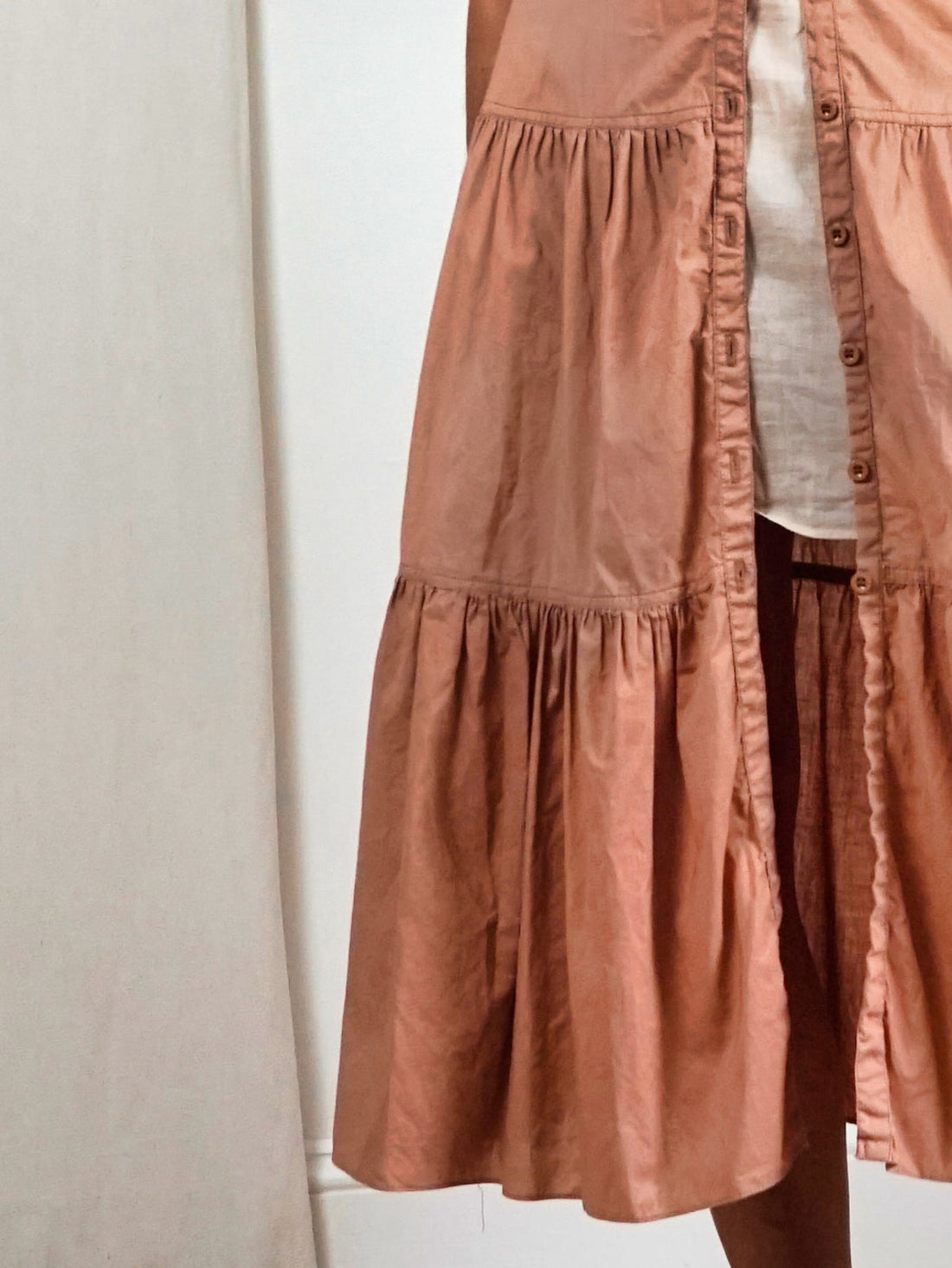 Vintage Dusty Rose Tiered Tank Dress-closiTherapi | vinTage