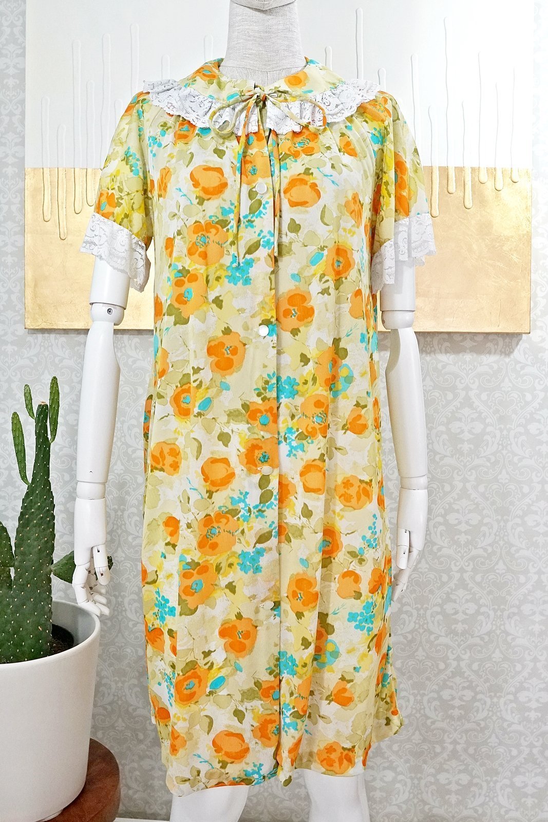 Vintage Floral Nylon Nightie – therapi