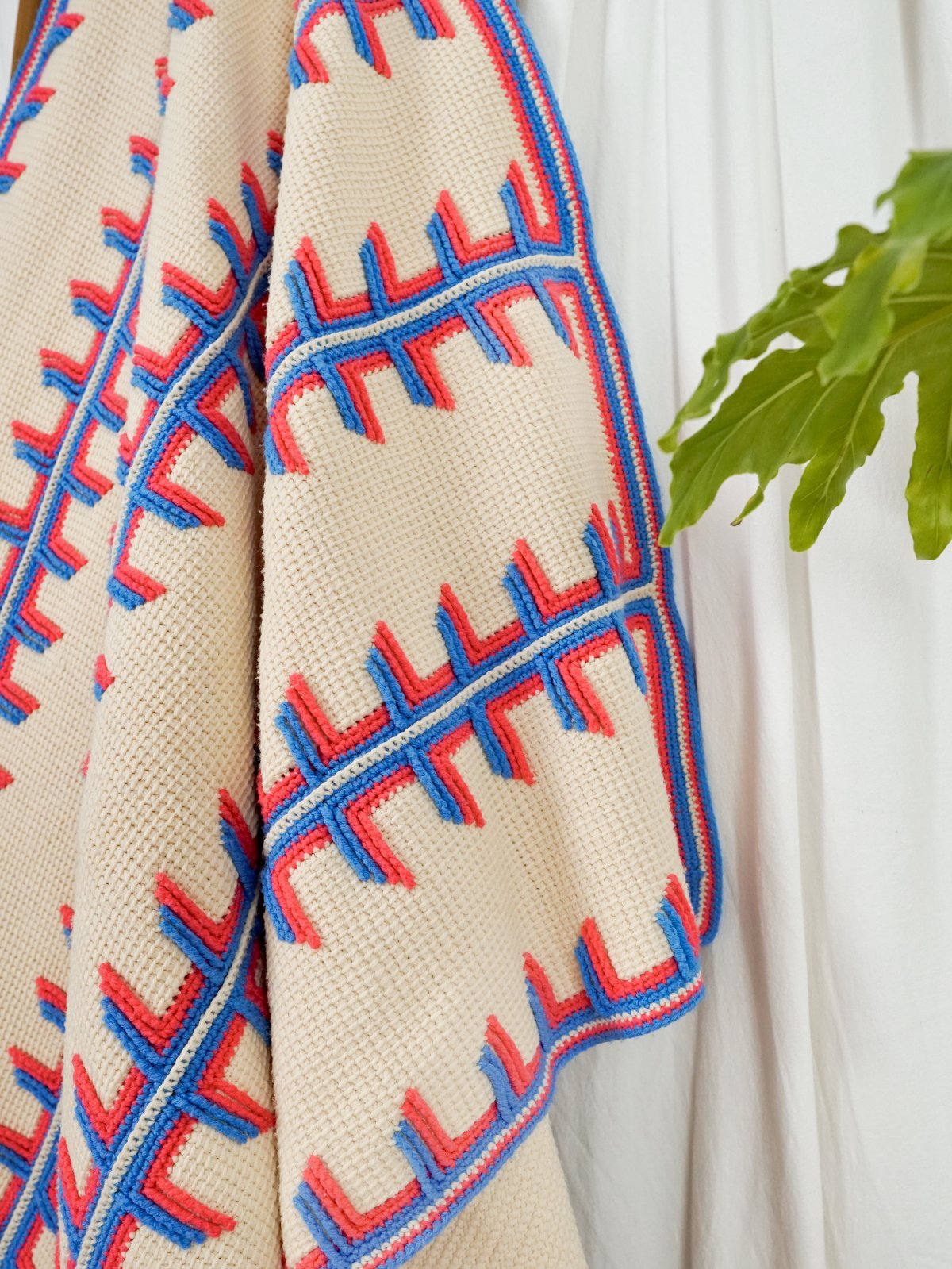 Vintage Handknit Football Stitch Blanket-closiTherapi | vinTage