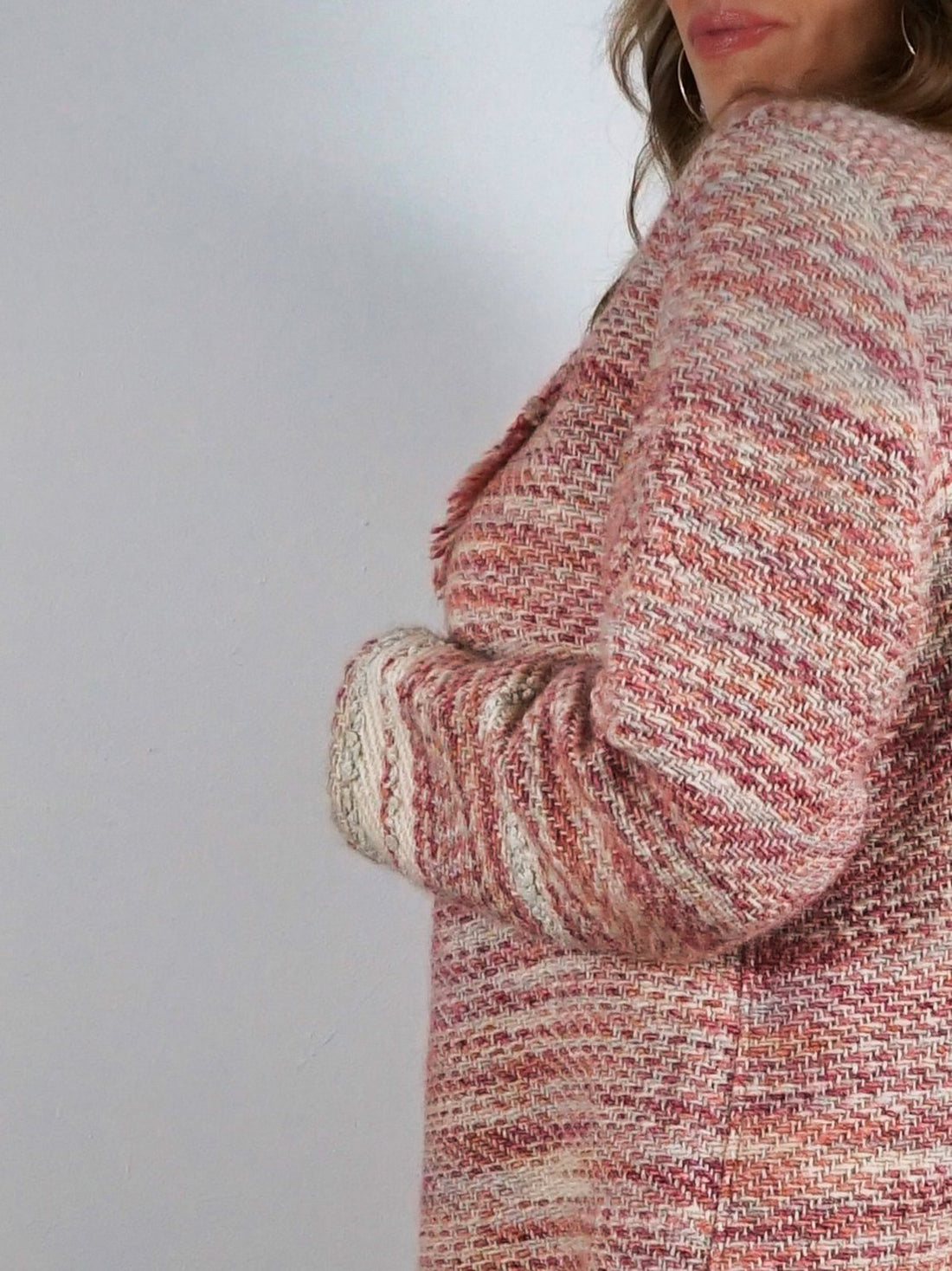Vintage Handloomed Pink Wool Jacket-closiTherapi | vinTage