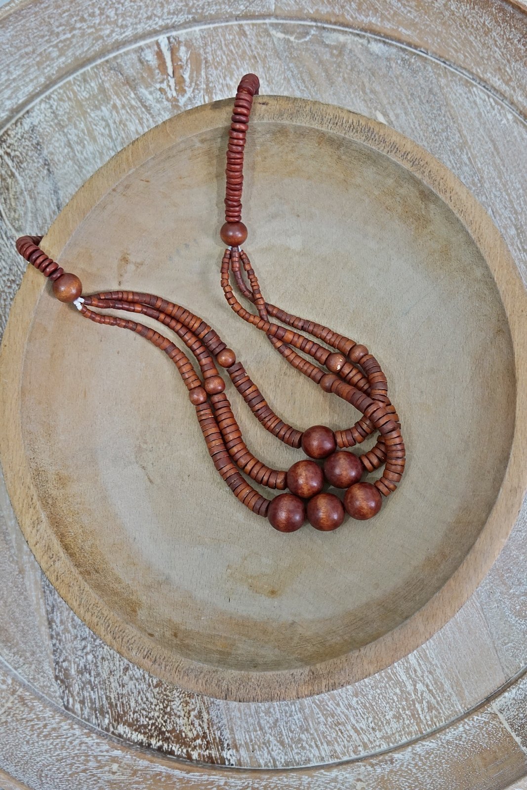 Vintage Handmade Wooden Layer Necklace-closiTherapi | vinTage
