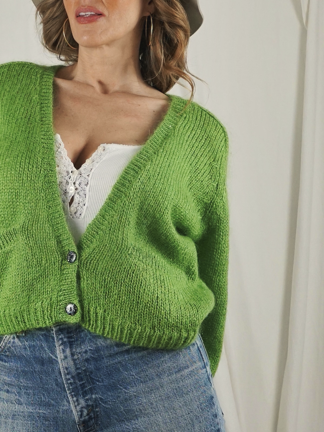 Vintage Lime Mohair Sweater-closiTherapi | vinTage