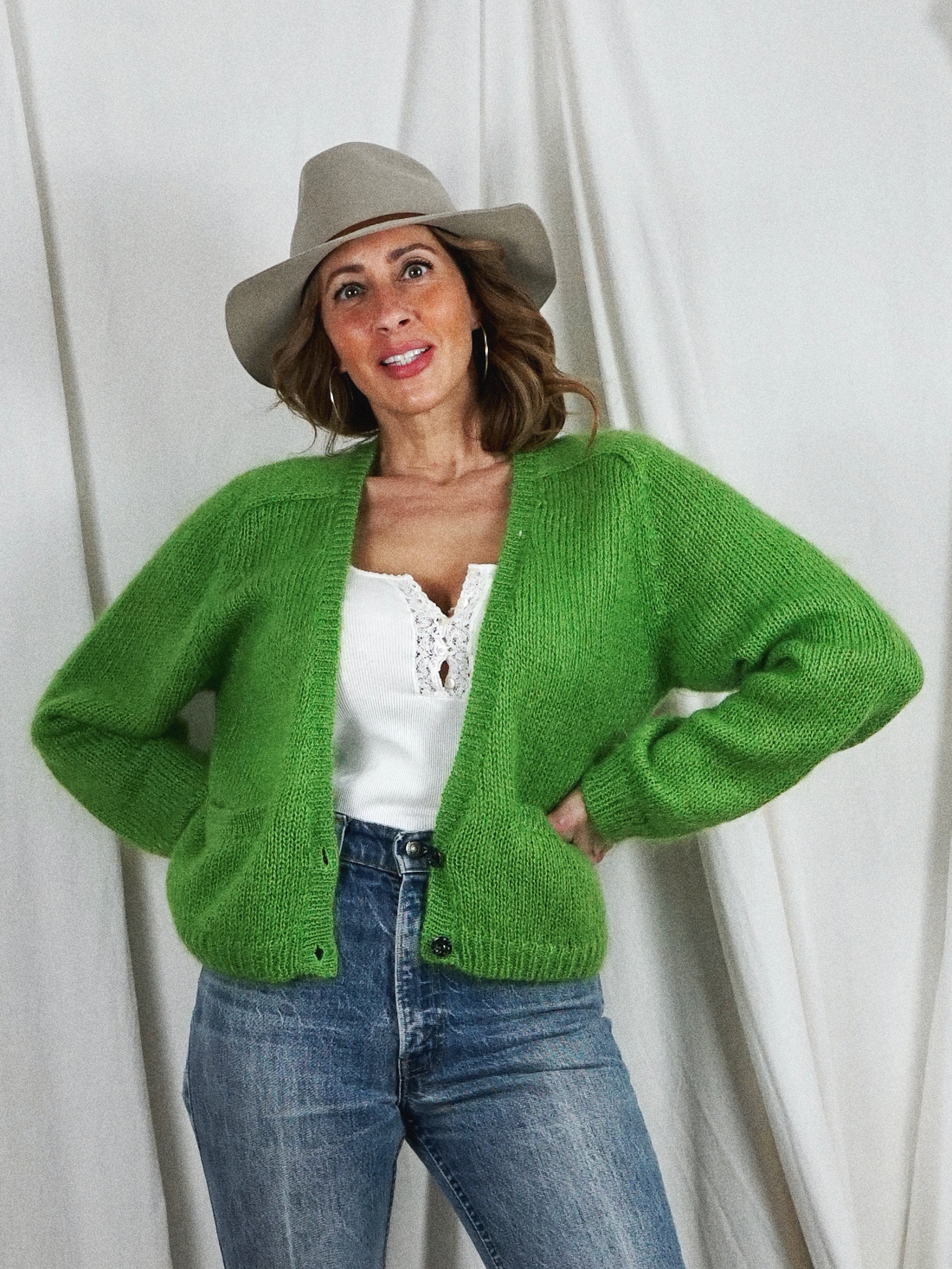 Vintage Lime Mohair Sweater-closiTherapi | vinTage