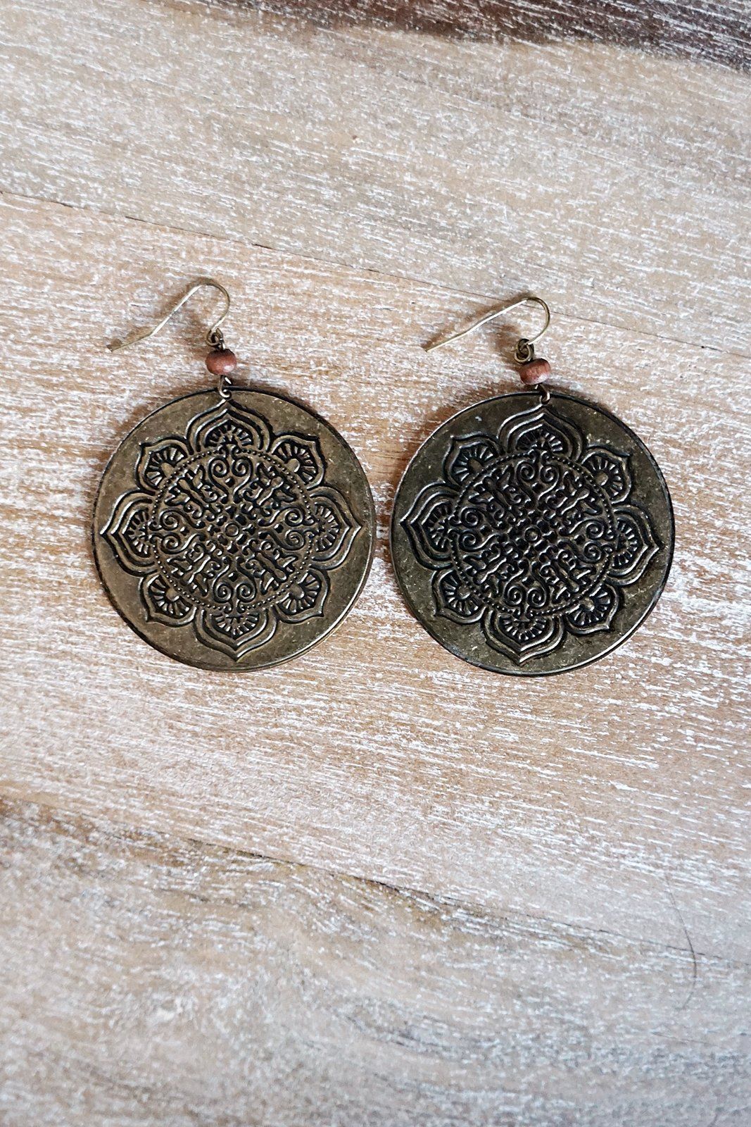 Vintage Moroccan Medallion Disc Earrings-closiTherapi | vinTage