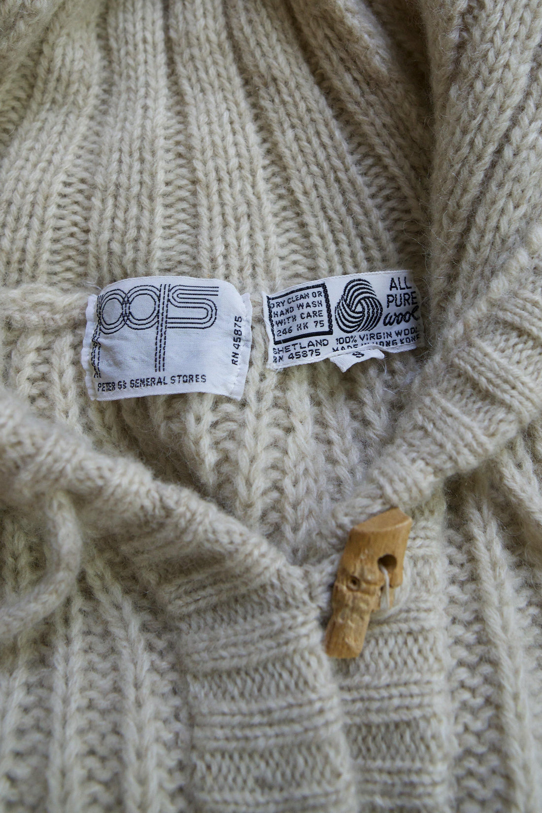 Vintage Oatmeal Wool Cozy Cardigan Sweater-closiTherapi | vinTage