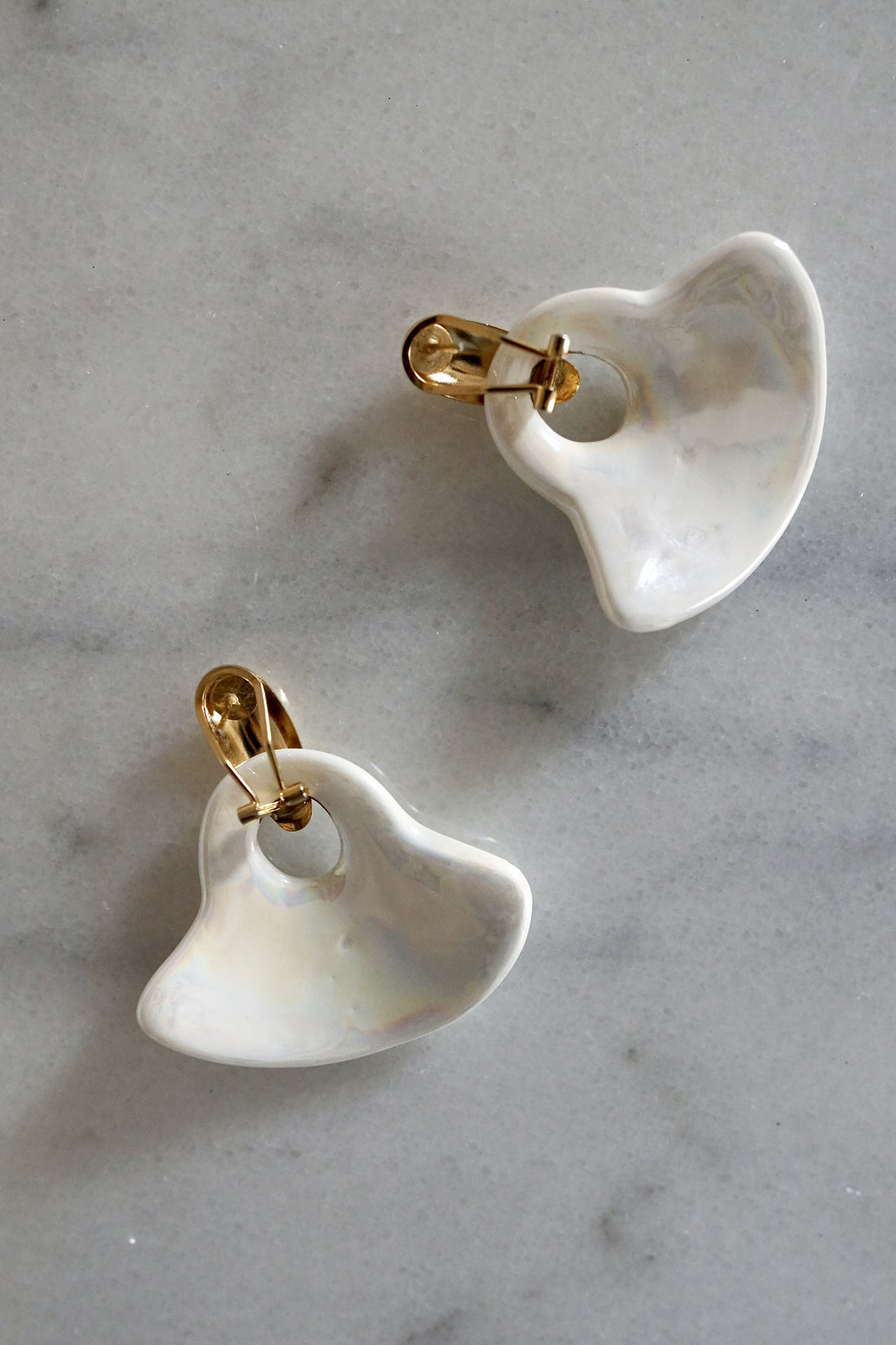 Vintage Opalescent Ceramic Earrings-closiTherapi | vinTage