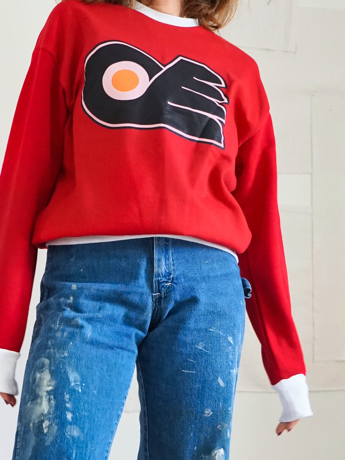 Vintage Philadelphia Flyers Ringer Sweatshirt-closiTherapi | vinTage