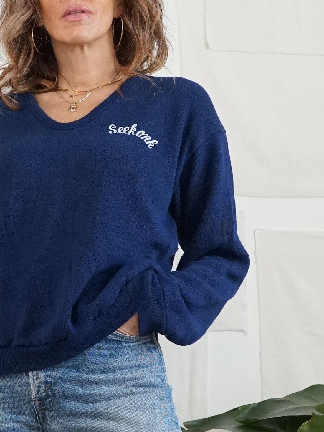 Vintage Seekonk Navy Blue Sweater-closiTherapi | vinTage