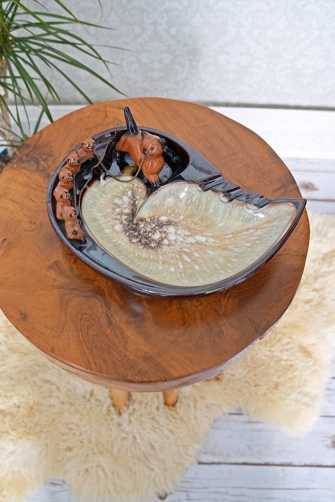 Vintage Siamese Cat Ceramic Ashtray-closiTherapi | vinTage