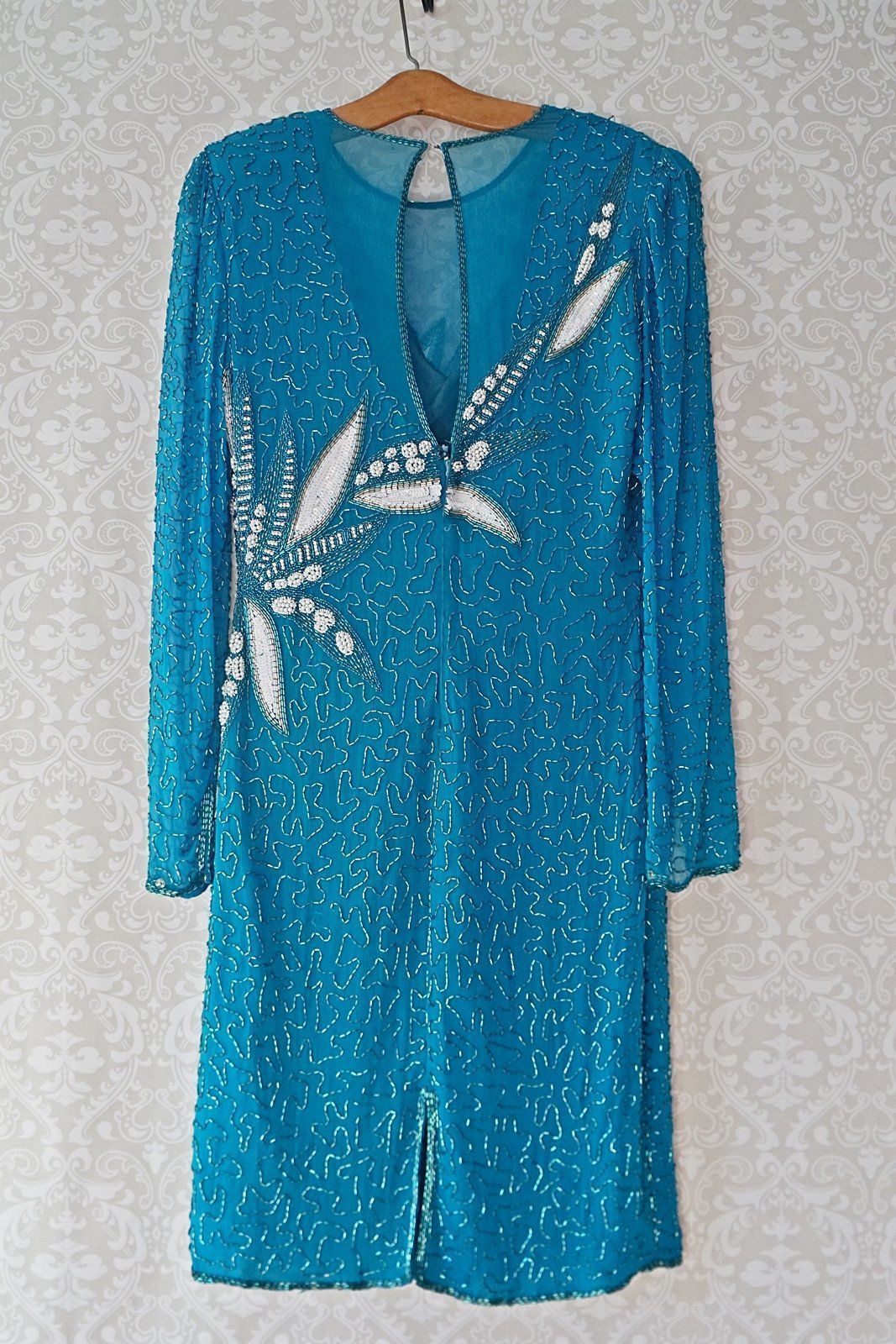 Vintage Silk Floral Dazzling Dress-closiTherapi | vinTage