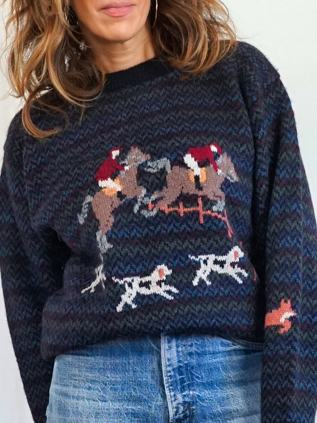Vintage Woolrich Horse Motif Hunting Sweater-closiTherapi | vinTage
