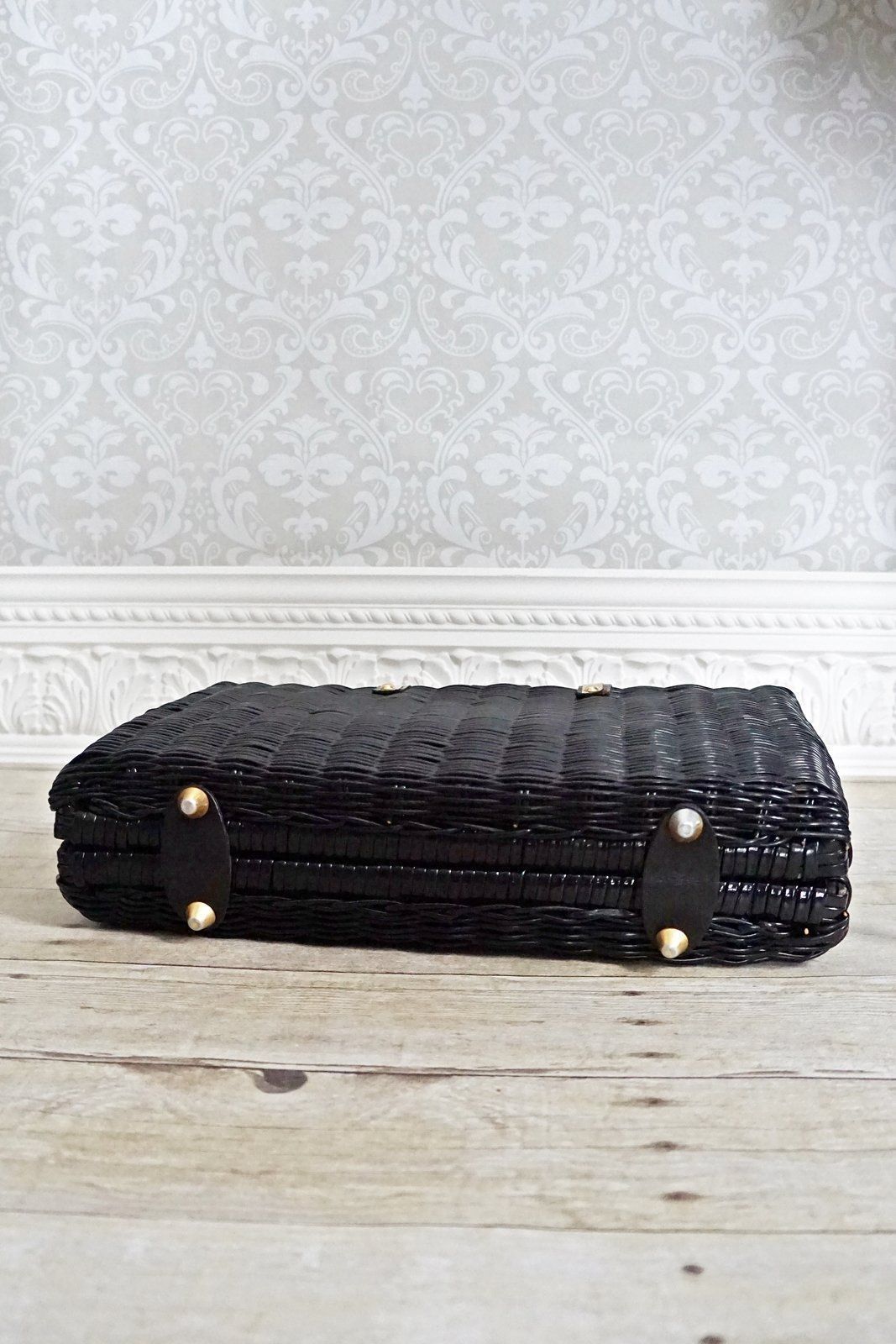 Vintage Woven Rattan Plaid Lined Bag-closiTherapi | vinTage