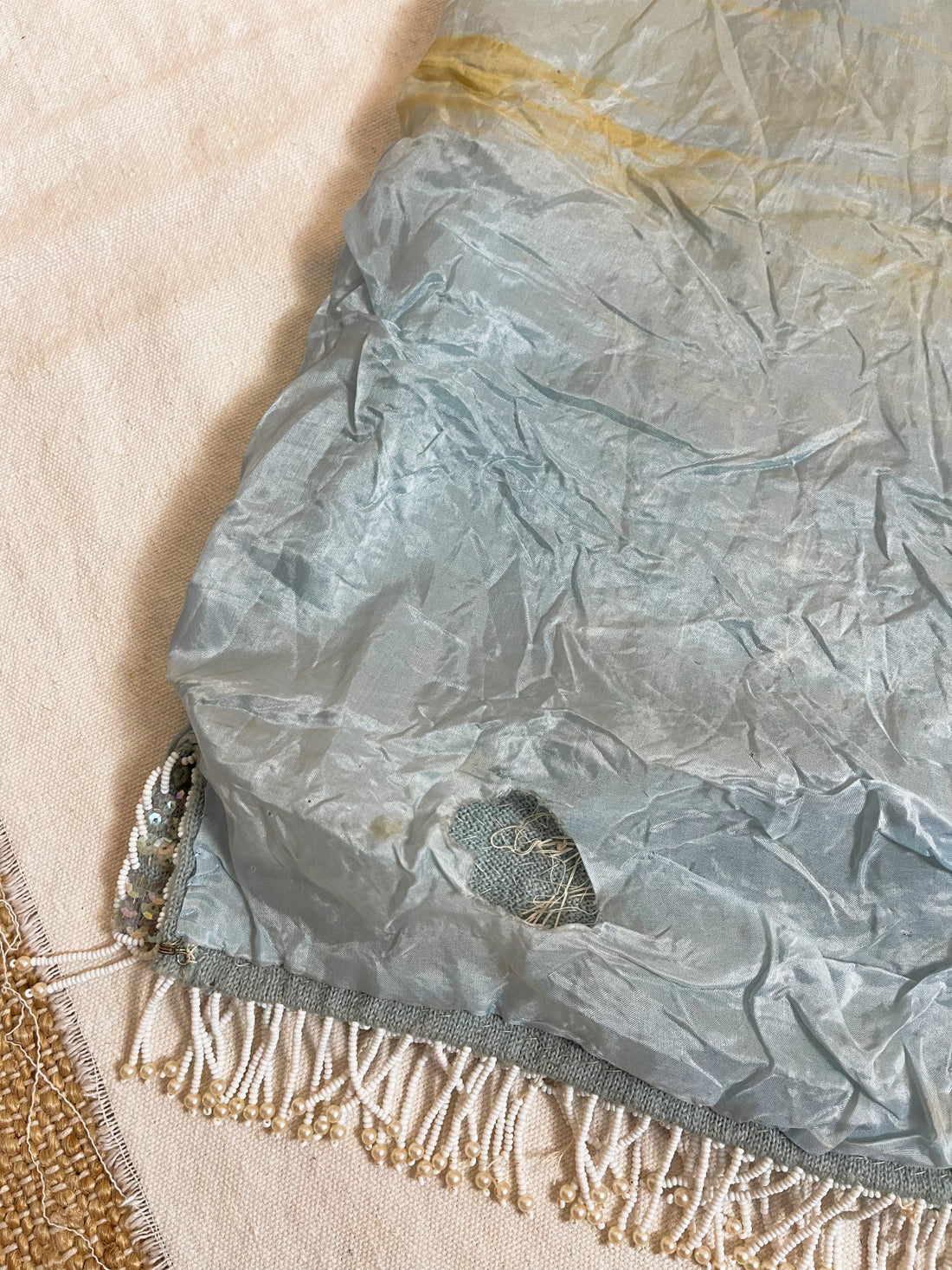 60's Seafoam Sequin Wool Top-closiTherapi | vinTage