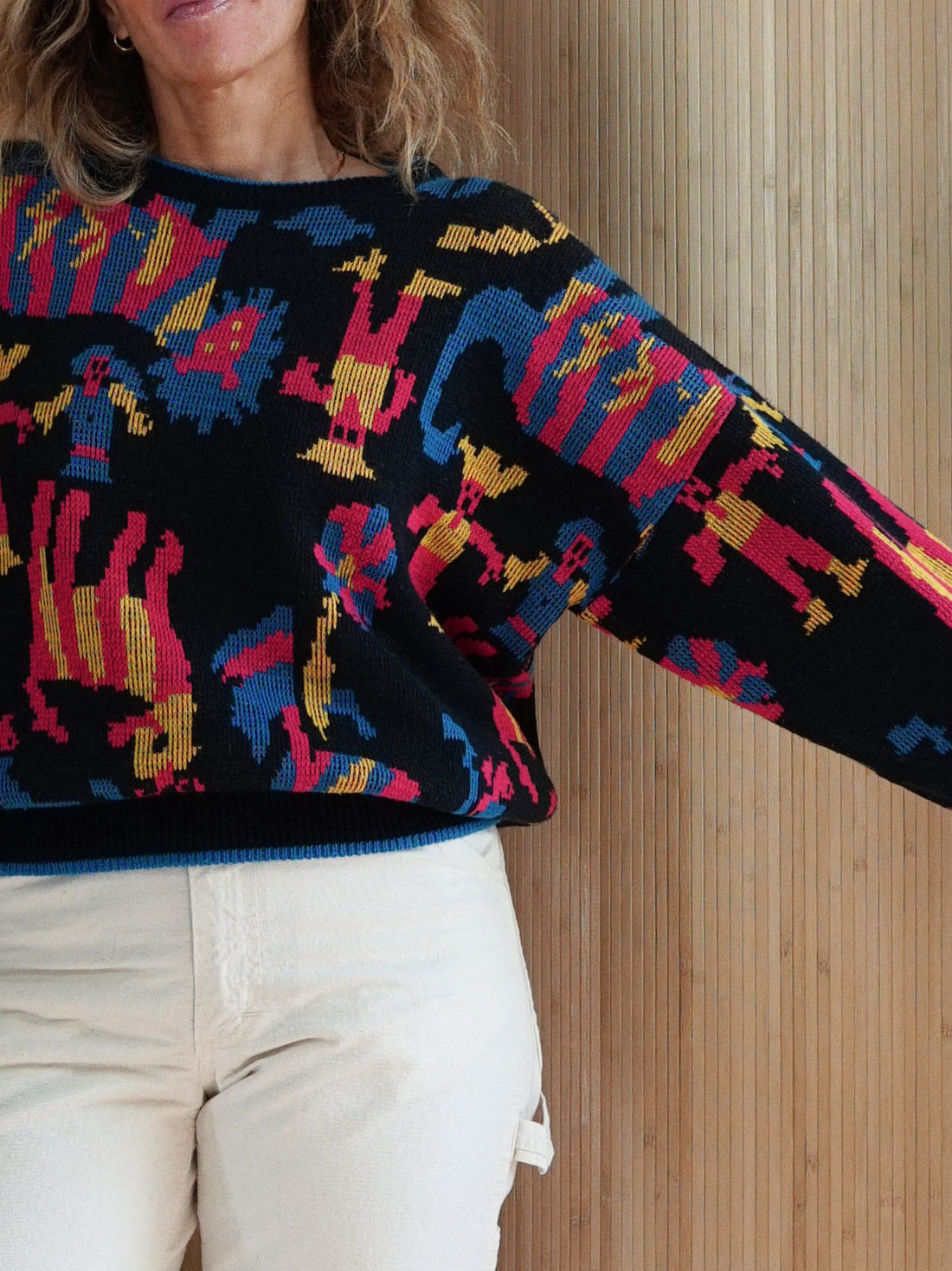 80's Abstract People Sweater-closiTherapi | vinTage