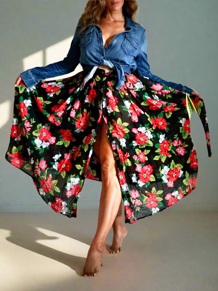 Floral maxi skirt 80 shop