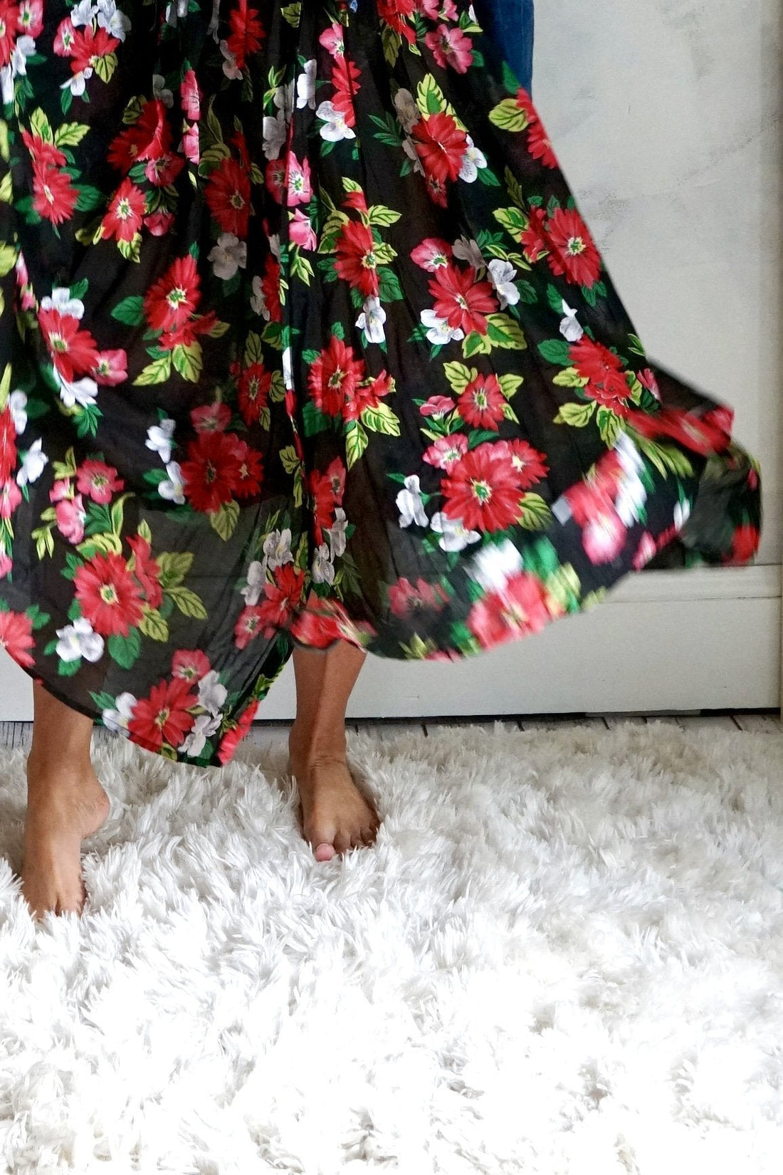 80's Daisy Floral Maxi Skirt-closiTherapi | vinTage