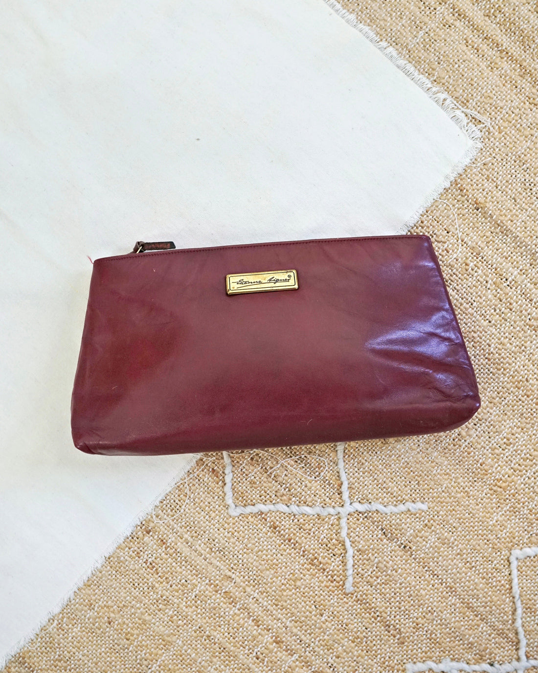 80's Etienne Aigner Oxblood Clutch-closiTherapi | vinTage
