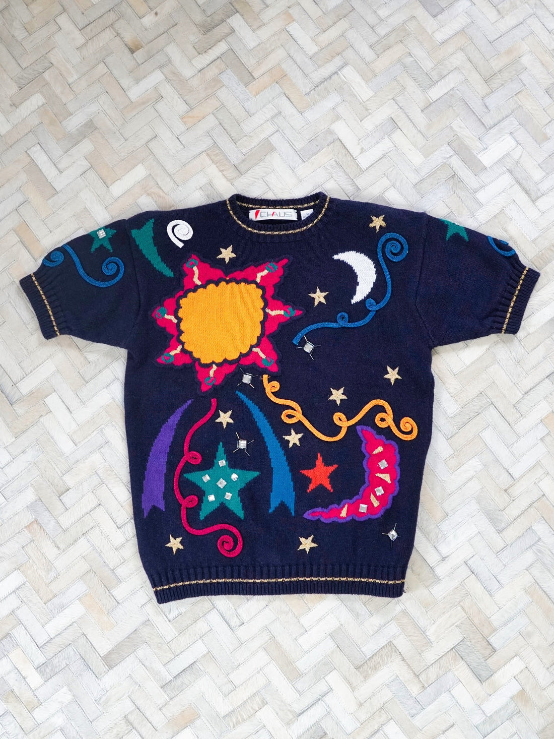 80's Galaxy Embroidered Sweater-closiTherapi | vinTage