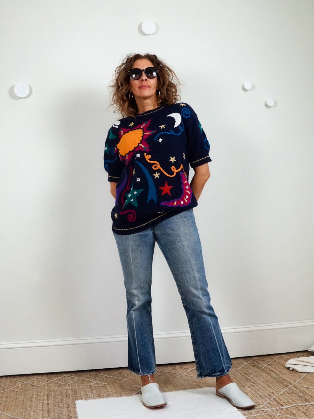 80's Galaxy Embroidered Sweater-closiTherapi | vinTage