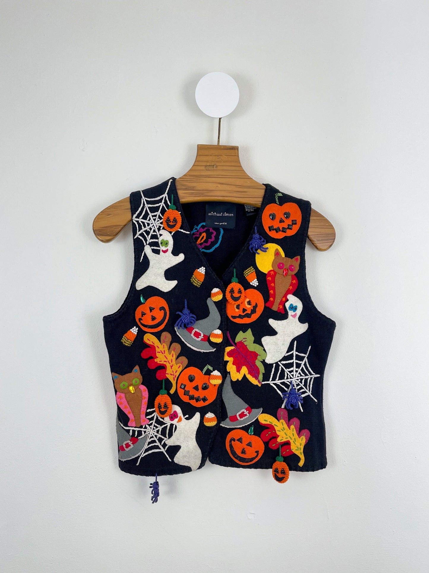 Michael Simon Halloween Sweater Vest-closiTherapi | vinTage