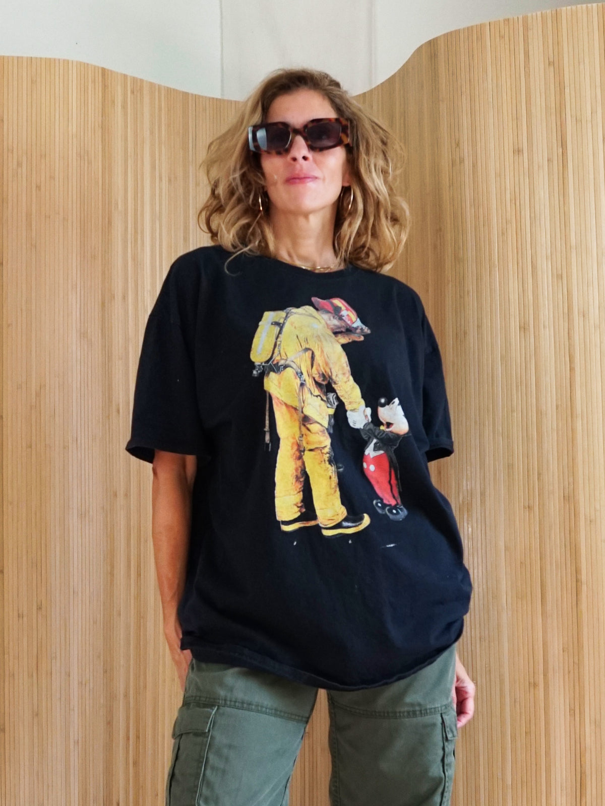 Mickey Mouse Meets Fireman Tee-closiTherapi | vinTage