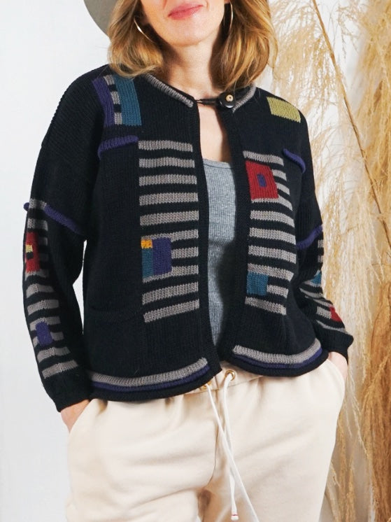 Sandra Miller Hand Loomed Fiber Art Sweater – therapi