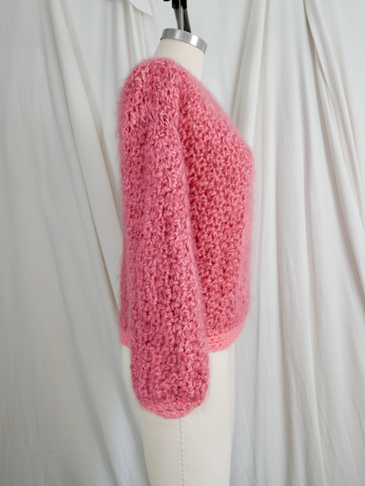 Vinage Handknit Pink Mohair Sweater – therapi